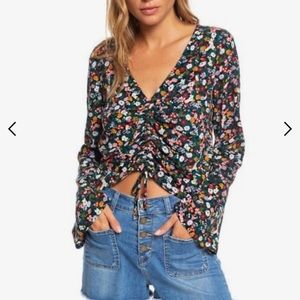 Roxy Cropped Floral Top